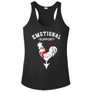 Chicken Emotional Support Cock Ladies PosiCharge Competitor Racerback Tank