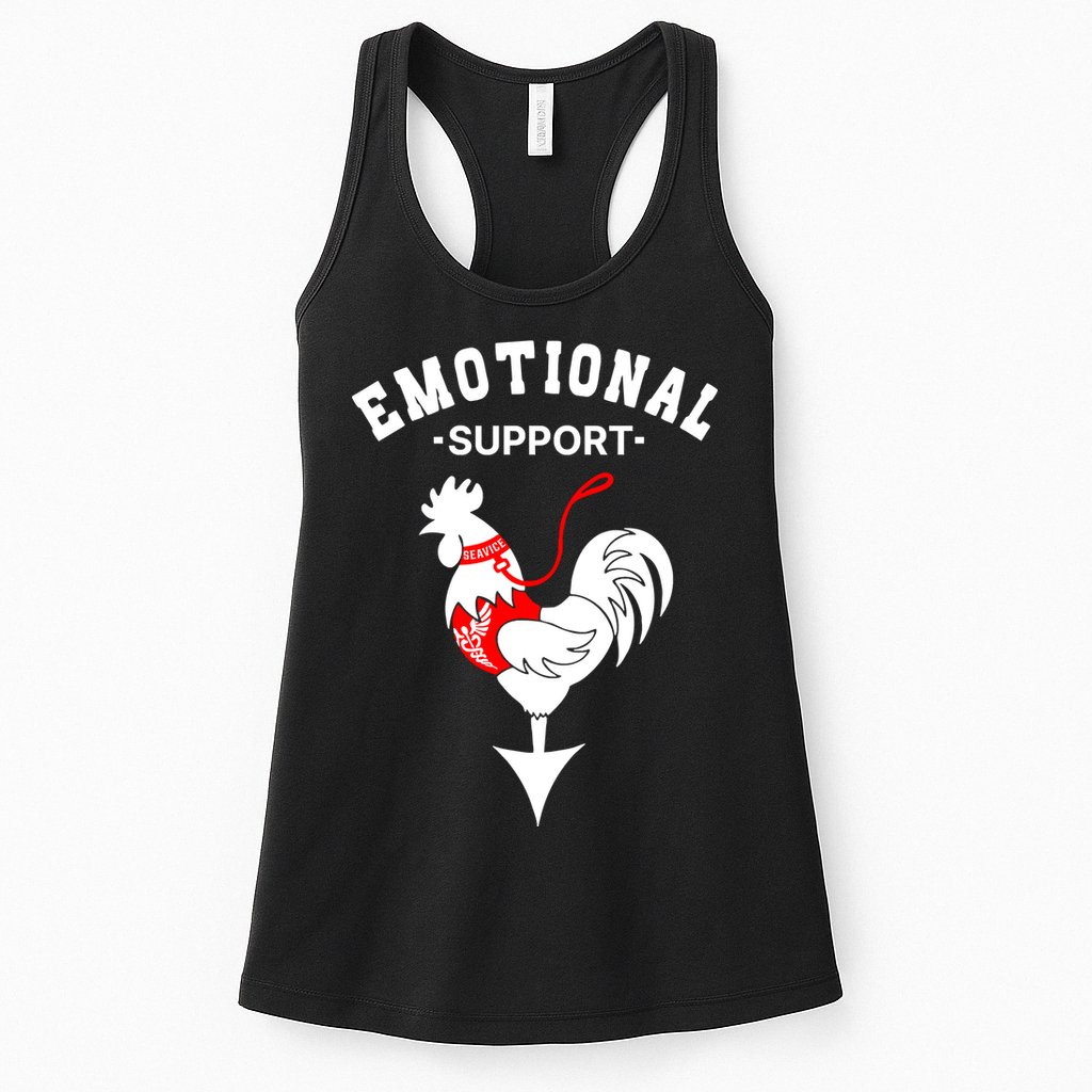Chicken Emotional Support Cock Womens Tank Top