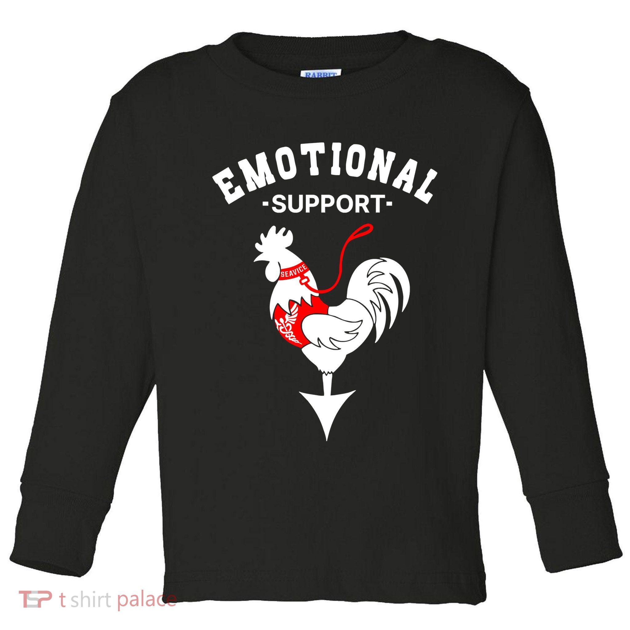Chicken Emotional Support Cock Toddler Long Sleeve Shirt