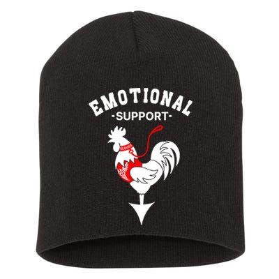 Chicken Emotional Support Cock Short Acrylic Beanie