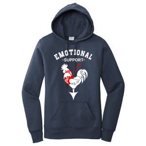 Chicken Emotional Support Cock Women's Pullover Hoodie