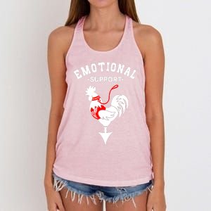 Chicken Emotional Support Cock Women's Knotted Racerback Tank