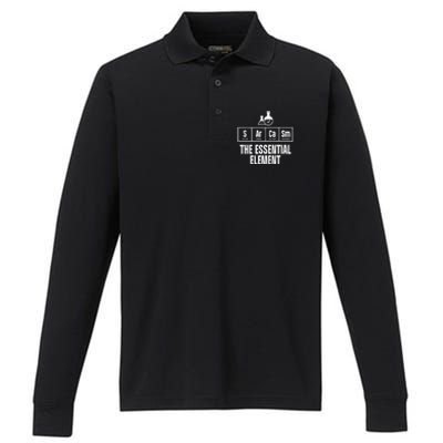 Chemical Engineer Sarcasm Element Engineering Gifts Performance Long Sleeve Polo