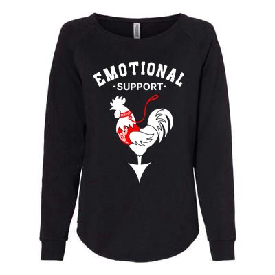 Chicken Emotional Support Cock Womens California Wash Sweatshirt