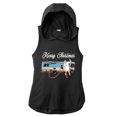 Cousin Eddie, Shitter Was Full Premium Ladies PosiCharge Tri-Blend Wicking Draft Hoodie Tank