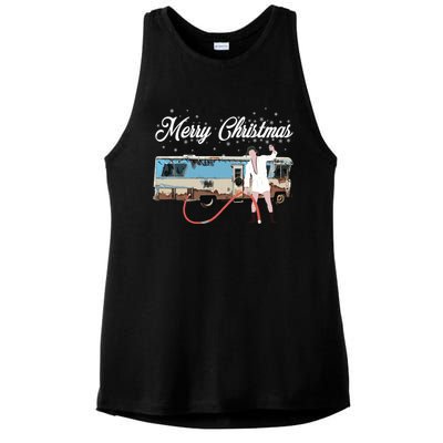 Cousin Eddie, Shitter Was Full Premium Ladies PosiCharge Tri-Blend Wicking Tank