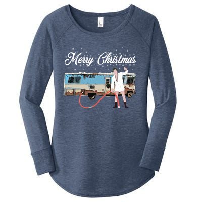 Cousin Eddie, Shitter Was Full Premium Women's Perfect Tri Tunic Long Sleeve Shirt