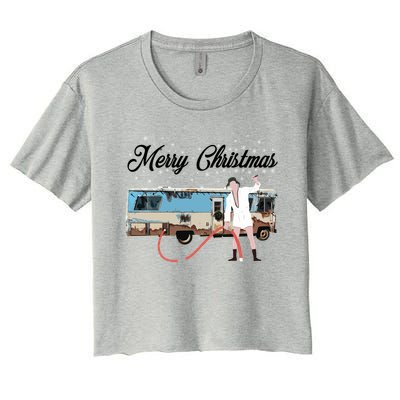 Cousin Eddie, Shitter Was Full Premium Women's Crop Top Tee