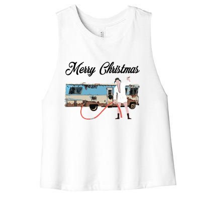 Cousin Eddie, Shitter Was Full Premium Women's Racerback Cropped Tank