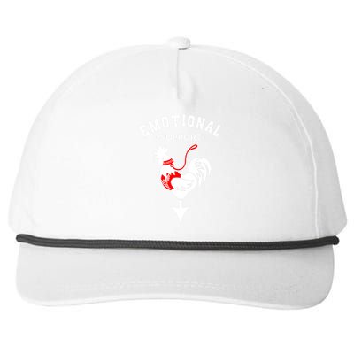 Chicken Emotional Support Cock Snapback Five-Panel Rope Hat