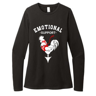 Chicken Emotional Support Cock Womens CVC Long Sleeve Shirt