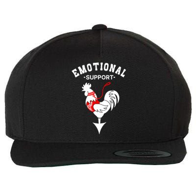 Chicken Emotional Support Cock Wool Snapback Cap