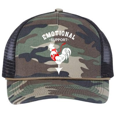 Chicken Emotional Support Cock Retro Rope Trucker Hat Cap