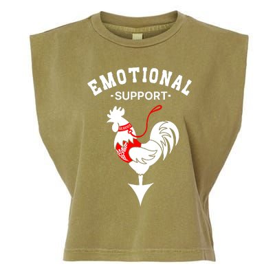 Chicken Emotional Support Cock Garment-Dyed Women's Muscle Tee