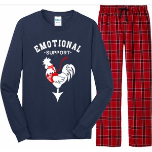 Chicken Emotional Support Cock Long Sleeve Pajama Set