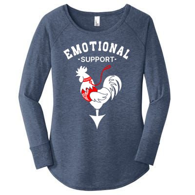 Chicken Emotional Support Cock Women's Perfect Tri Tunic Long Sleeve Shirt