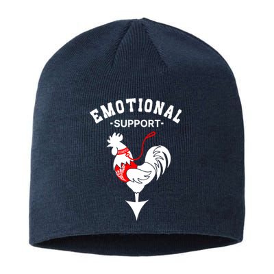 Chicken Emotional Support Cock Sustainable Beanie