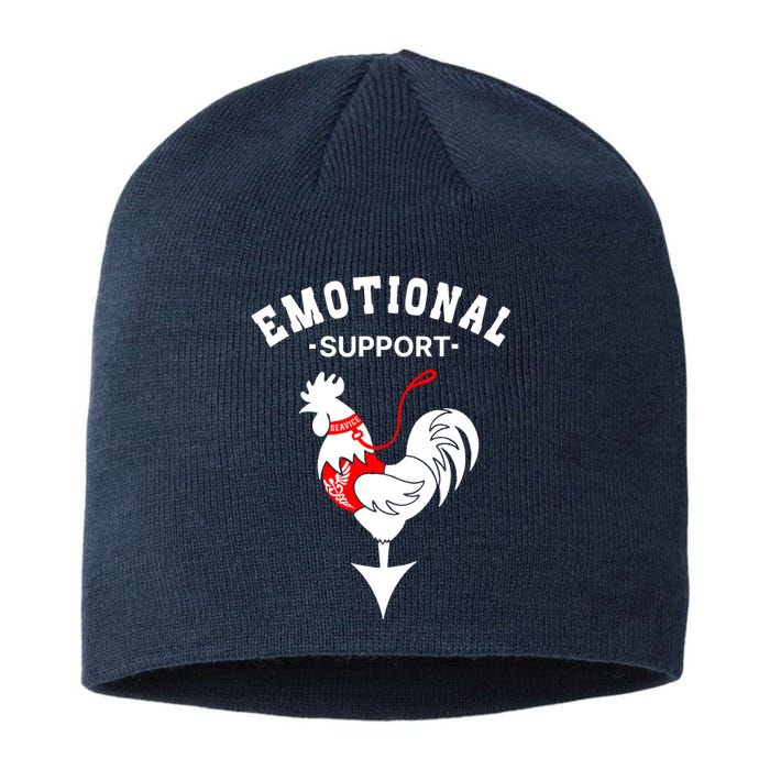 Chicken Emotional Support Cock Sustainable Beanie