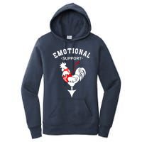 Chicken Emotional Support Cock Women's Pullover Hoodie