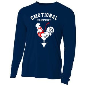 Chicken Emotional Support Cock Cooling Performance Long Sleeve Crew