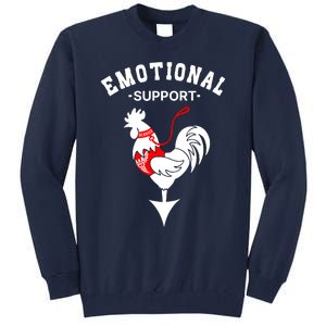 Chicken Emotional Support Cock Tall Sweatshirt