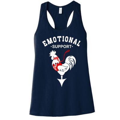 Chicken Emotional Support Cock Women's Racerback Tank