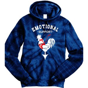 Chicken Emotional Support Cock Tie Dye Hoodie