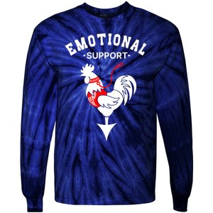 Chicken Emotional Support Cock Tie-Dye Long Sleeve Shirt