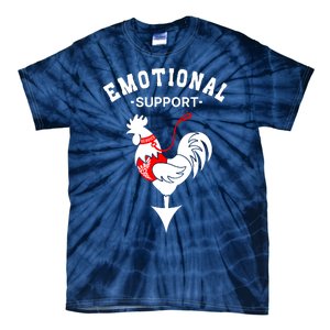 Chicken Emotional Support Cock Tie-Dye T-Shirt