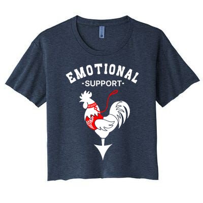 Chicken Emotional Support Cock Women's Crop Top Tee