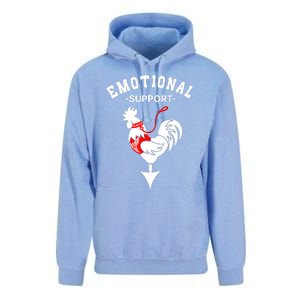 Chicken Emotional Support Cock Unisex Surf Hoodie