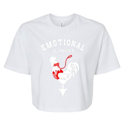 Chicken Emotional Support Cock Bella+Canvas Jersey Crop Tee