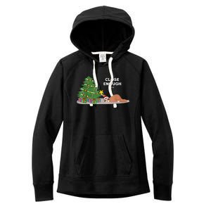 Close Enough Sloth Christmas Tree Funny Holiday Pajamas Women's Fleece Hoodie