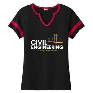 Civil Engineer Shirts Truss Structural Engineering Idea Ladies Halftime Notch Neck Tee