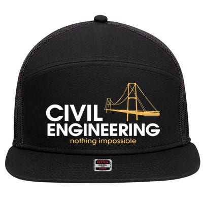 Civil Engineer Shirts Truss Structural Engineering Idea 7 Panel Mesh Trucker Snapback Hat