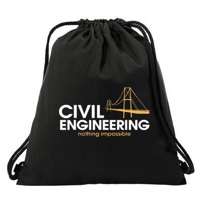 Civil Engineer Shirts Truss Structural Engineering Idea Drawstring Bag