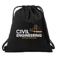 Civil Engineer Shirts Truss Structural Engineering Idea Drawstring Bag
