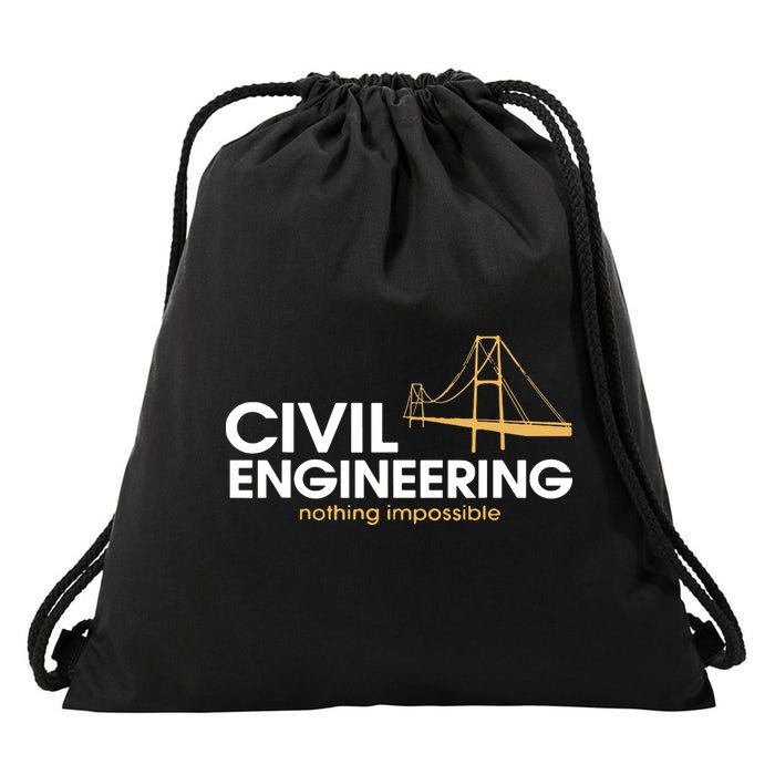 Civil Engineer Shirts Truss Structural Engineering Idea Drawstring Bag