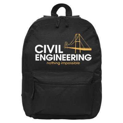 Civil Engineer Shirts Truss Structural Engineering Idea 16 in Basic Backpack