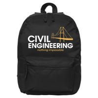 Civil Engineer Shirts Truss Structural Engineering Idea 16 in Basic Backpack