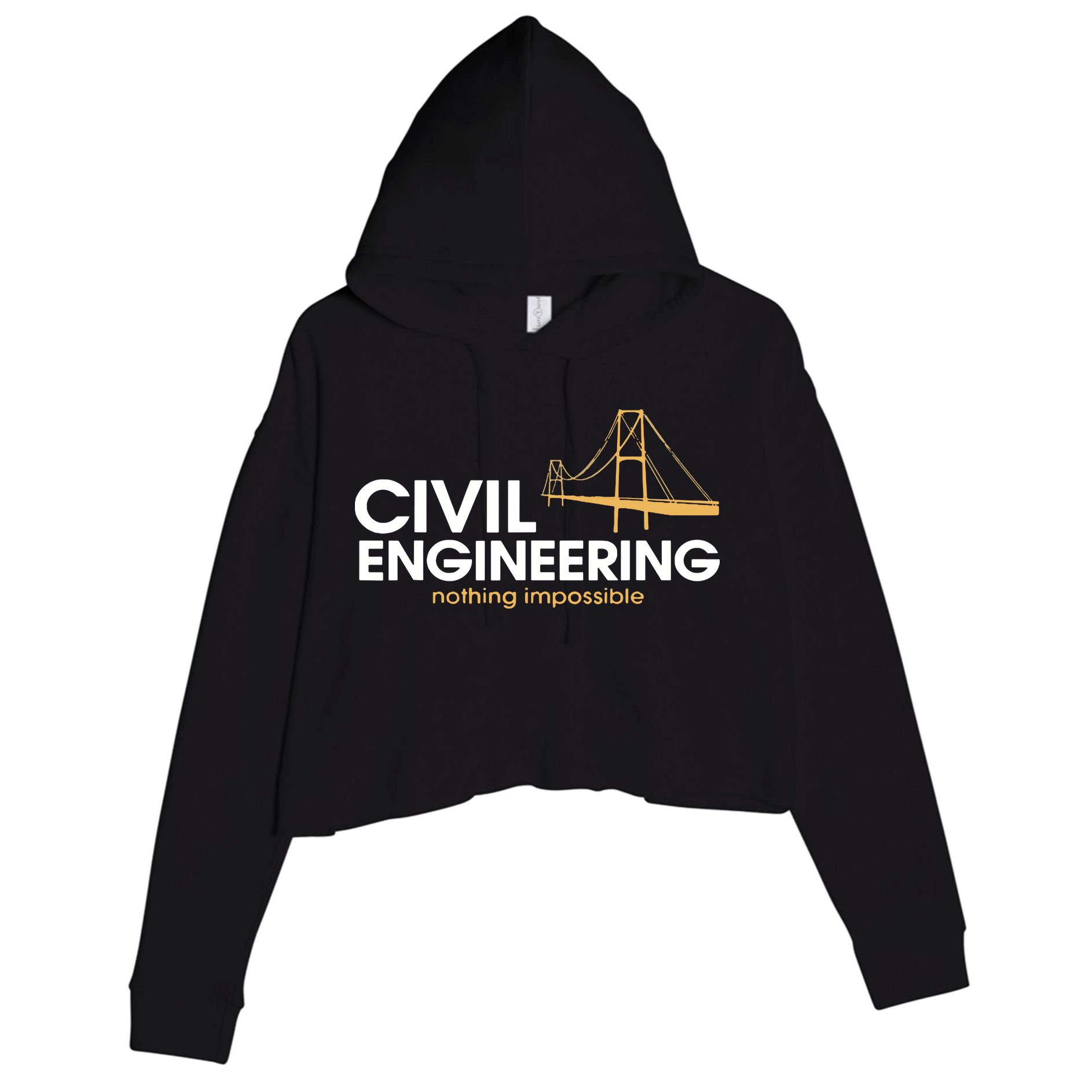 Civil Engineer Shirts Truss Structural Engineering Idea Crop Fleece Hoodie