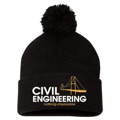 Civil Engineer Shirts Truss Structural Engineering Idea Pom Pom 12in Knit Beanie