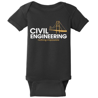 Civil Engineer Shirts Truss Structural Engineering Idea Baby Bodysuit