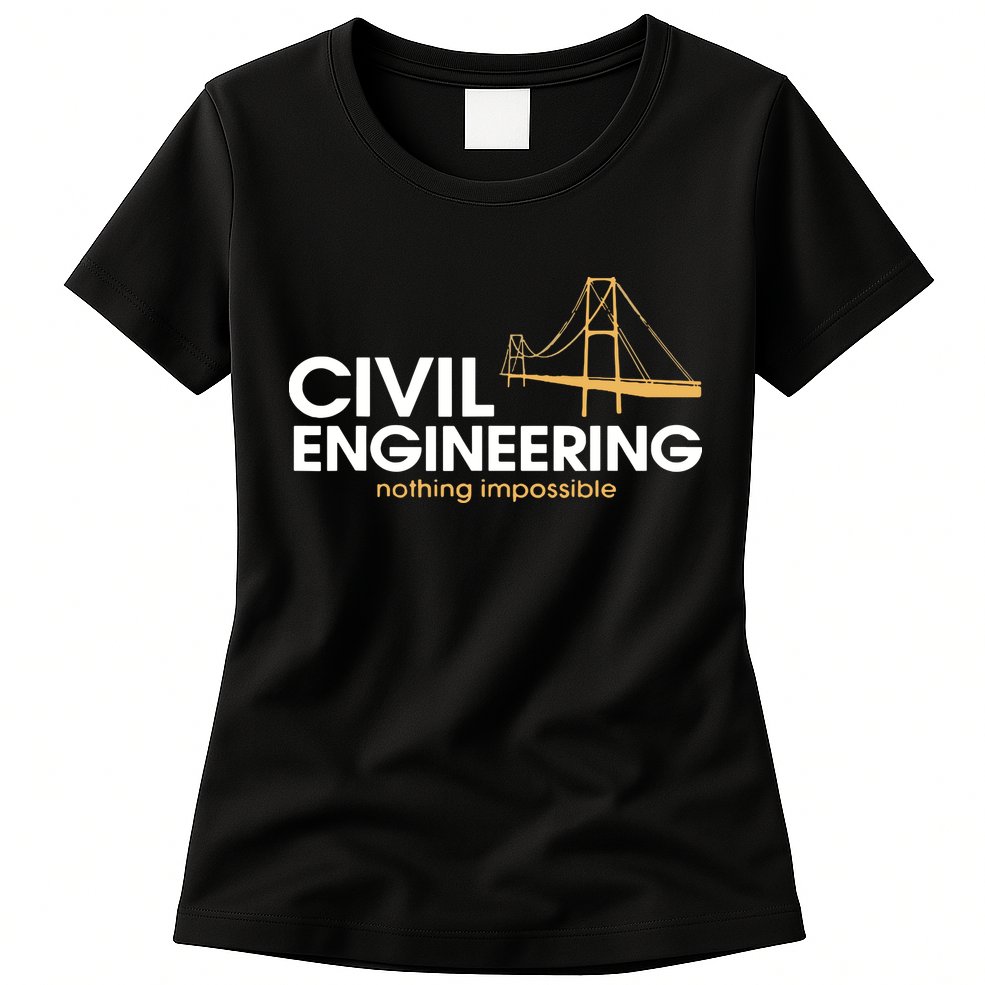 Civil Engineer Shirts Truss Structural Engineering Idea Womens T-Shirt