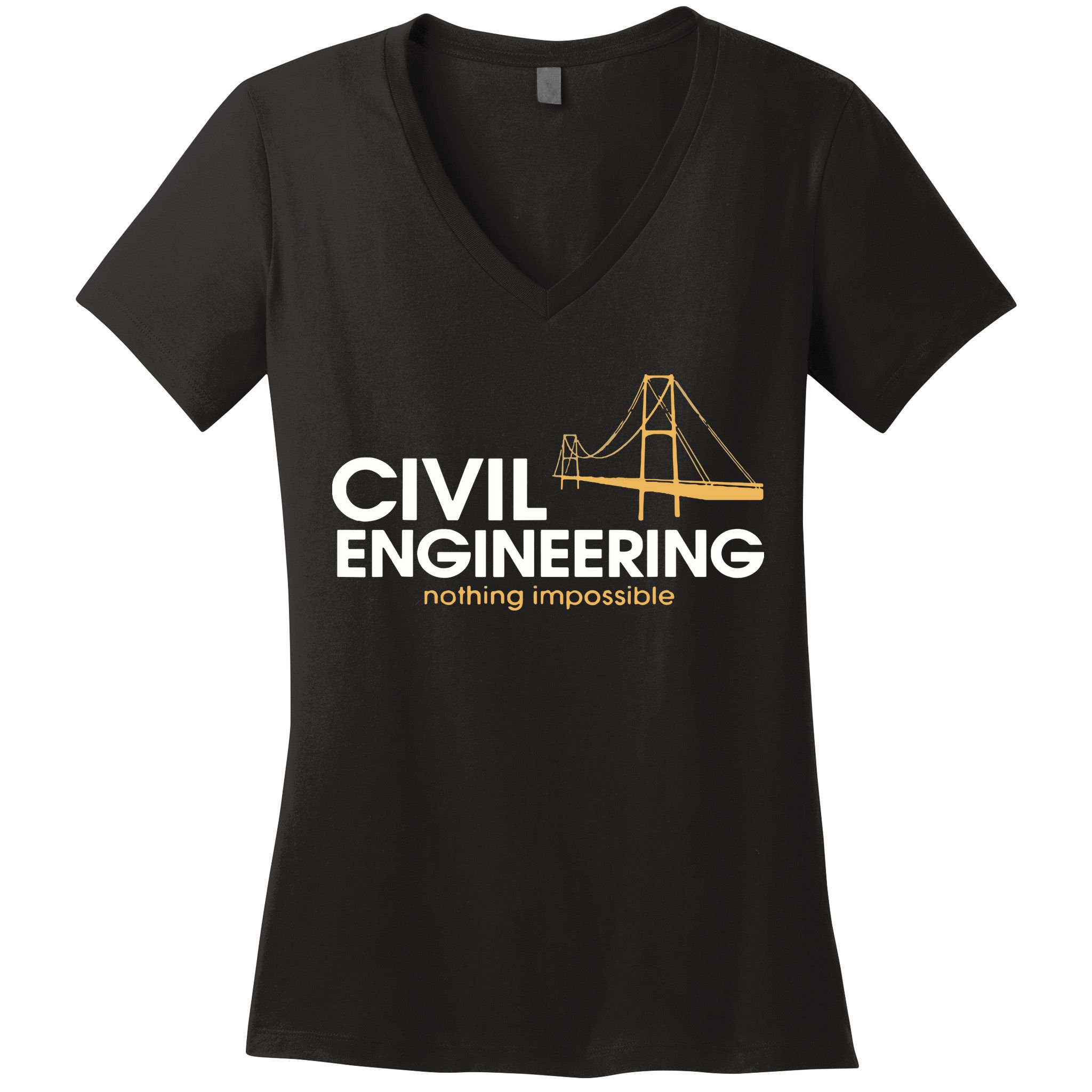 Civil Engineer Shirts Truss Structural Engineering Idea Women's V-Neck T-Shirt