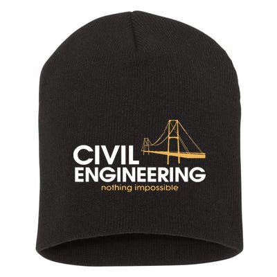 Civil Engineer Shirts Truss Structural Engineering Idea Short Acrylic Beanie