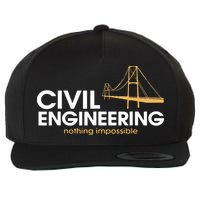 Civil Engineer Shirts Truss Structural Engineering Idea Wool Snapback Cap