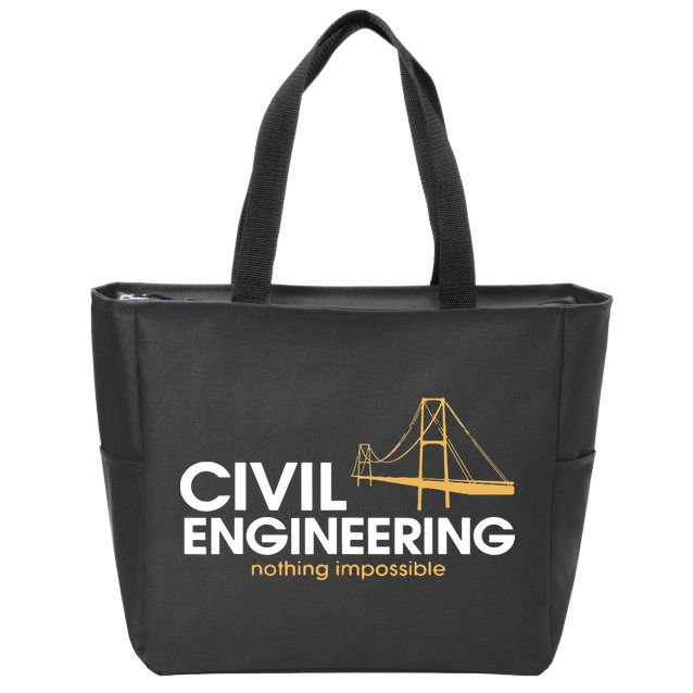 Civil Engineer Shirts Truss Structural Engineering Idea Zip Tote Bag