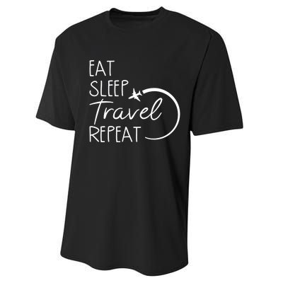 Camping Eat Sleep Travel Repeat | Camping Lovers Gift Performance Sprint T-Shirt