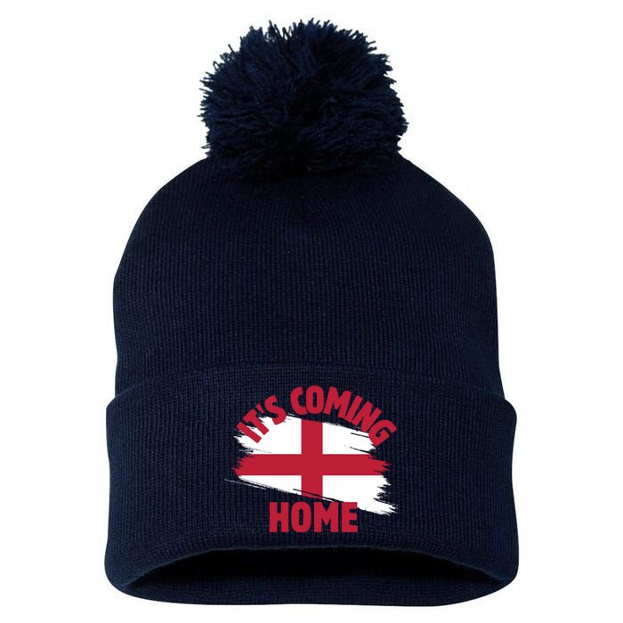 Cool England Soccer Team It’S Coming Home Pom Pom 12in Knit Beanie